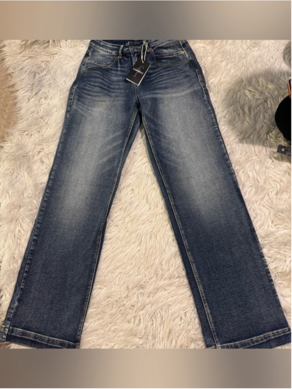 Flamingals straight leg stretchy denim jeans size S TC4-15
